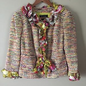 St. John Confetti Ruffled Blazer